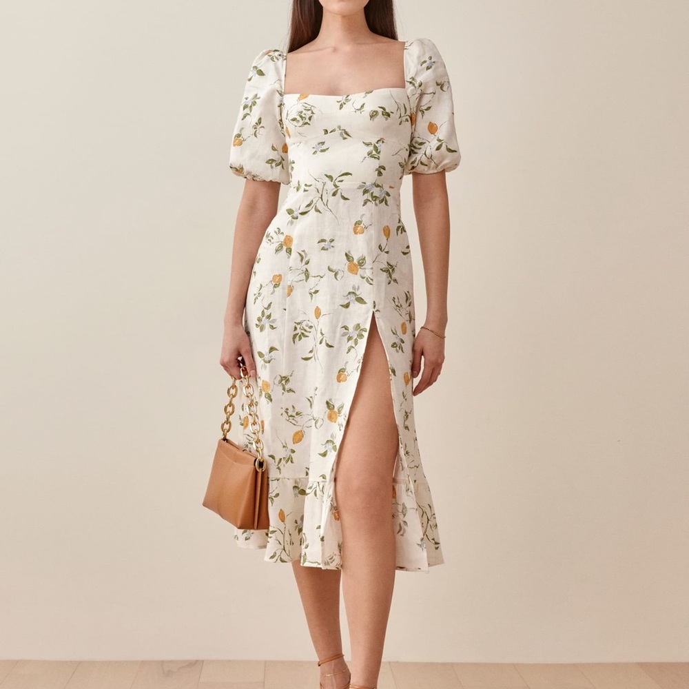 Reformation Belgium Linen Size 6 floral dress